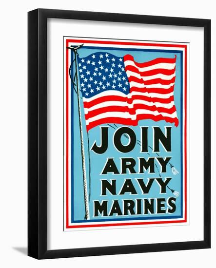 Join Army Navy Marines-null-Framed Giclee Print