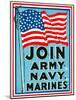 Join Army Navy Marines-null-Mounted Giclee Print