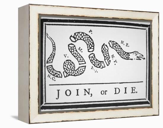 Join, or Die (Litho)-Benjamin Franklin-Framed Premier Image Canvas