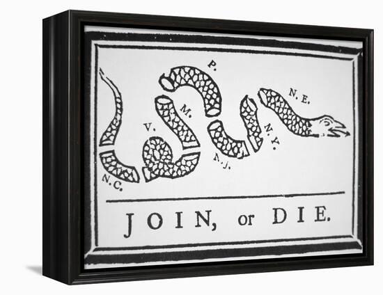 Join, or Die (Litho)-Benjamin Franklin-Framed Premier Image Canvas