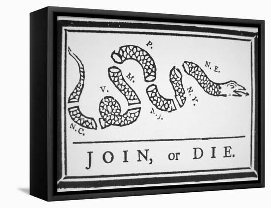 Join, or Die (Litho)-Benjamin Franklin-Framed Premier Image Canvas