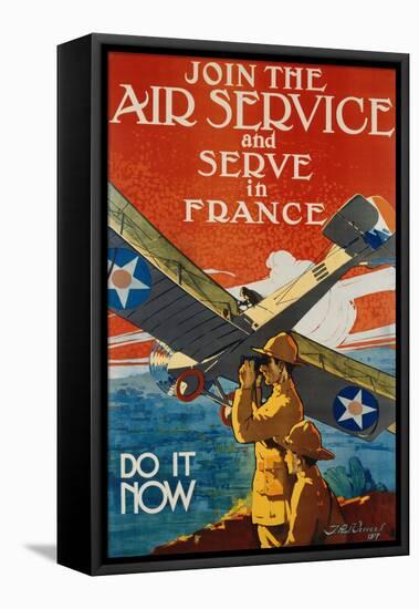 Join the Air Service and Serve in France Recruiting Poster-J. Paul Verrees-Framed Premier Image Canvas