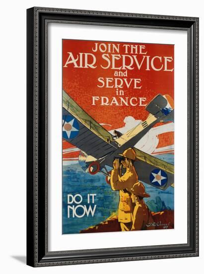 Join the Air Service and Serve in France Recruiting Poster-J. Paul Verrees-Framed Giclee Print