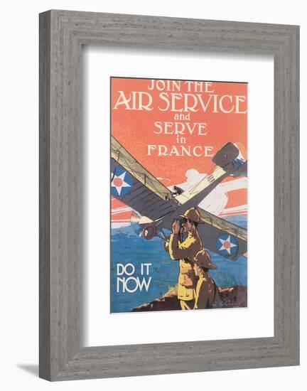 Join The Air Service And Serve In France-J^ Paul Verrees-Framed Art Print