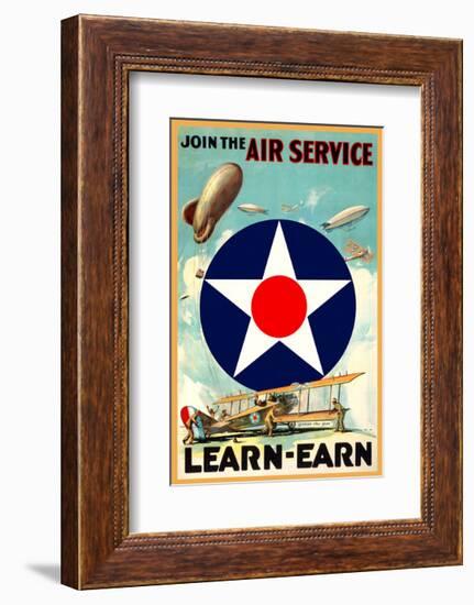 Join the Air Service-Vintage Reproduction-Framed Giclee Print