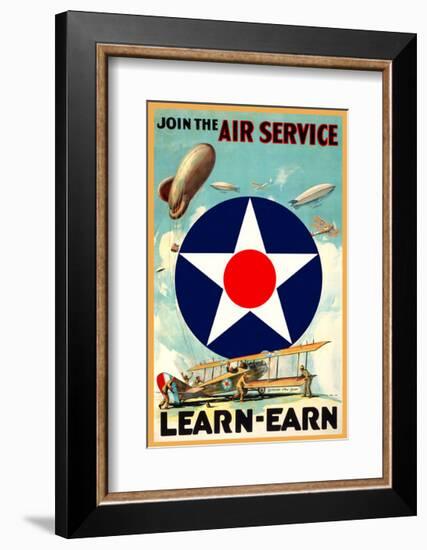 Join the Air Service-Vintage Reproduction-Framed Giclee Print