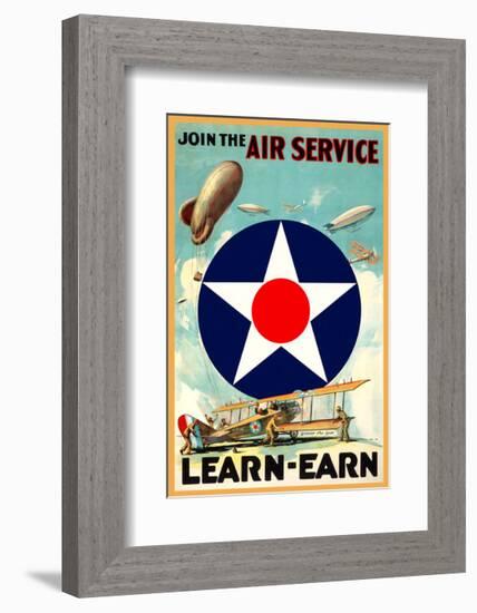 Join the Air Service-Vintage Reproduction-Framed Giclee Print