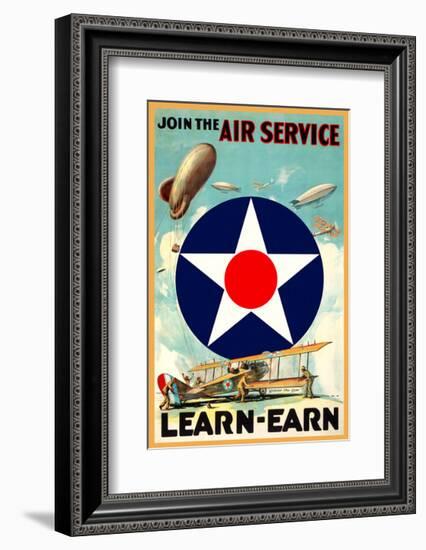 Join the Air Service-Vintage Reproduction-Framed Giclee Print