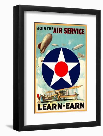 Join the Air Service-Vintage Reproduction-Framed Giclee Print