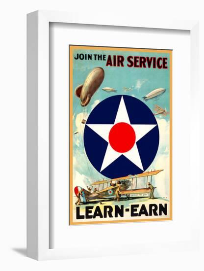 Join the Air Service-Vintage Reproduction-Framed Giclee Print