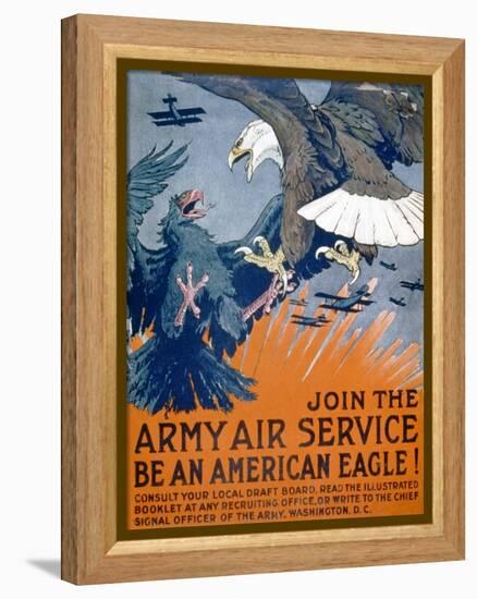 "Join the Army Air Service, Be an American Eagle!", c.1917-Charles Livingston Bull-Framed Premier Image Canvas