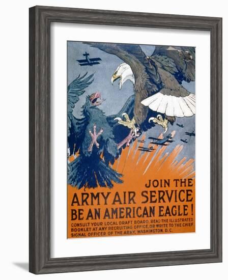 "Join the Army Air Service, Be an American Eagle!", c.1917-Charles Livingston Bull-Framed Giclee Print