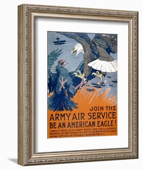 "Join the Army Air Service, Be an American Eagle!", c.1917-Charles Livingston Bull-Framed Giclee Print