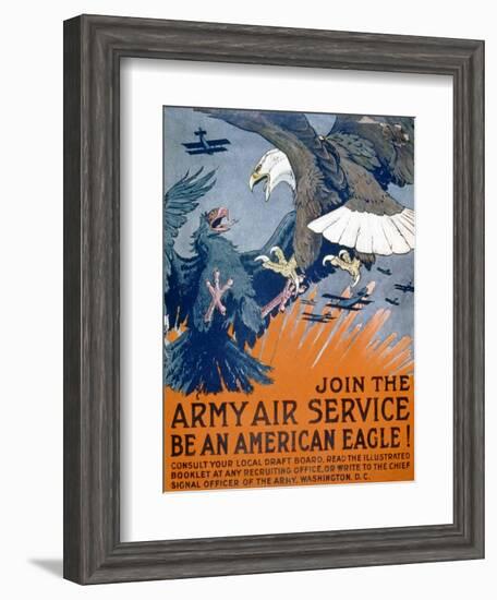 "Join the Army Air Service, Be an American Eagle!", c.1917-Charles Livingston Bull-Framed Giclee Print