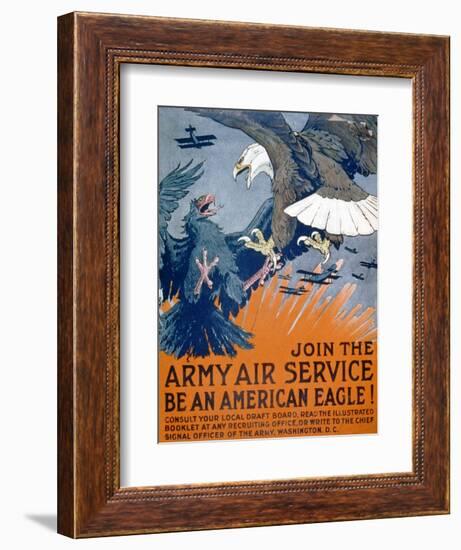 "Join the Army Air Service, Be an American Eagle!", c.1917-Charles Livingston Bull-Framed Giclee Print