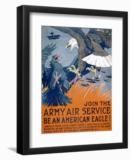 "Join the Army Air Service, Be an American Eagle!", c.1917-Charles Livingston Bull-Framed Giclee Print