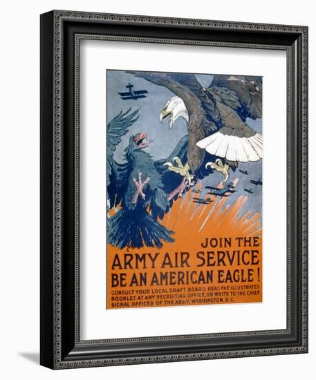 "Join the Army Air Service, Be an American Eagle!", c.1917-Charles Livingston Bull-Framed Giclee Print