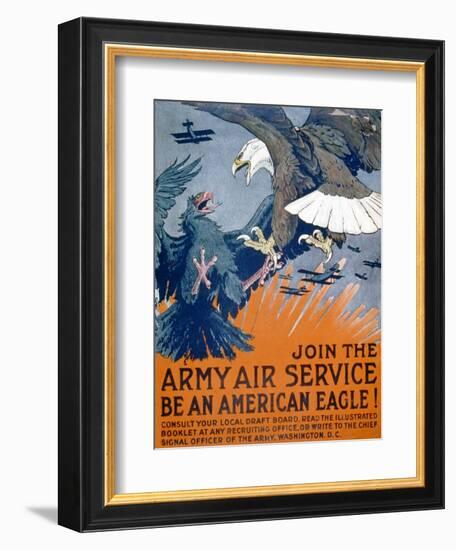 "Join the Army Air Service, Be an American Eagle!", c.1917-Charles Livingston Bull-Framed Giclee Print