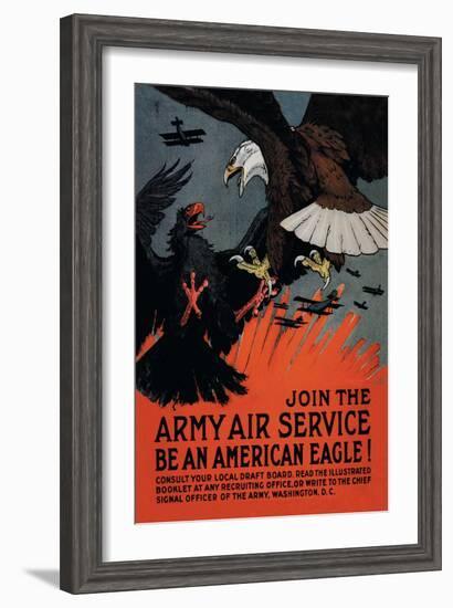 Join the Army Air Service: Be an American Eagle!-Charles Livingston Bull-Framed Art Print