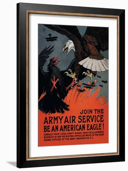 Join the Army Air Service: Be an American Eagle!-Charles Livingston Bull-Framed Art Print