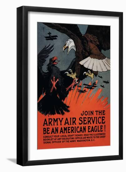 Join the Army Air Service: Be an American Eagle!-Charles Livingston Bull-Framed Art Print