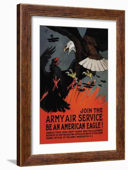 Join the Army Air Service: Be an American Eagle!-Charles Livingston Bull-Framed Art Print