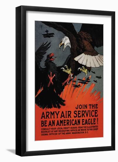 Join the Army Air Service: Be an American Eagle!-Charles Livingston Bull-Framed Art Print