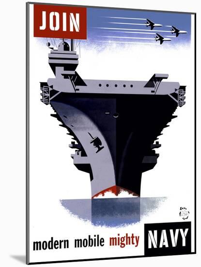 Join the Navy, Modern Mobile Mighty-null-Mounted Giclee Print