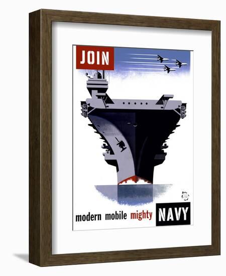 Join the Navy, Modern Mobile Mighty-null-Framed Giclee Print