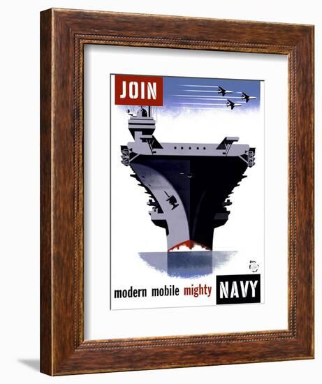 Join the Navy, Modern Mobile Mighty-null-Framed Giclee Print