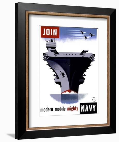 Join the Navy, Modern Mobile Mighty-null-Framed Giclee Print