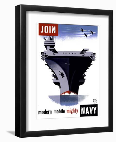 Join the Navy, Modern Mobile Mighty-null-Framed Giclee Print