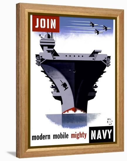 Join the Navy, Modern Mobile Mighty-null-Framed Premier Image Canvas