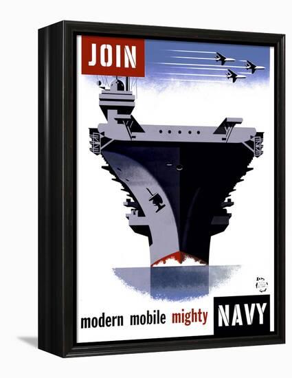 Join the Navy, Modern Mobile Mighty-null-Framed Premier Image Canvas