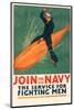 Join the Navy, the Service for Fighting Men-Vintage Reproduction-Mounted Giclee Print