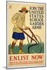 Join the United States School Garden Army - Enlist Now, 1918-Edward Penfield-Mounted Giclee Print