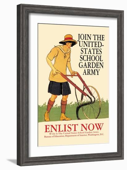 Join the United States School Garden Army-Edward Penfield-Framed Art Print