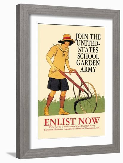 Join the United States School Garden Army-Edward Penfield-Framed Art Print