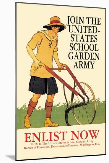 Join the United States School Garden Army-Edward Penfield-Mounted Art Print