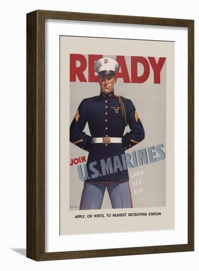 Join U.S. Marines-Sundblom-Framed Art Print