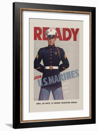 Join U.S. Marines-Sundblom-Framed Art Print