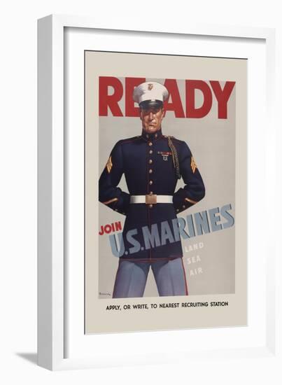 Join U.S. Marines-Sundblom-Framed Art Print