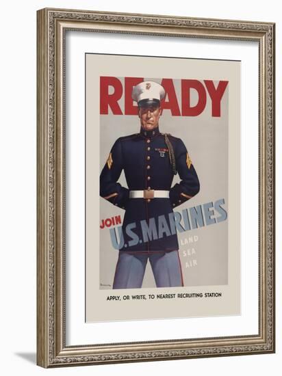 Join U.S. Marines-Sundblom-Framed Art Print