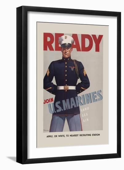 Join U.S. Marines-Sundblom-Framed Art Print