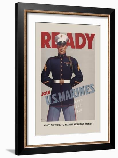 Join U.S. Marines-Sundblom-Framed Art Print