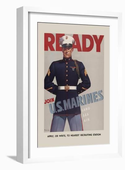 Join U.S. Marines-Sundblom-Framed Art Print