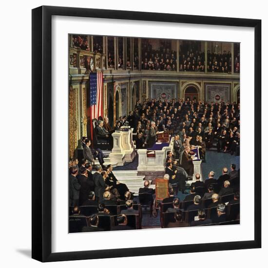 "Joint Session of Congress", January 7, 1950-John Falter-Framed Giclee Print