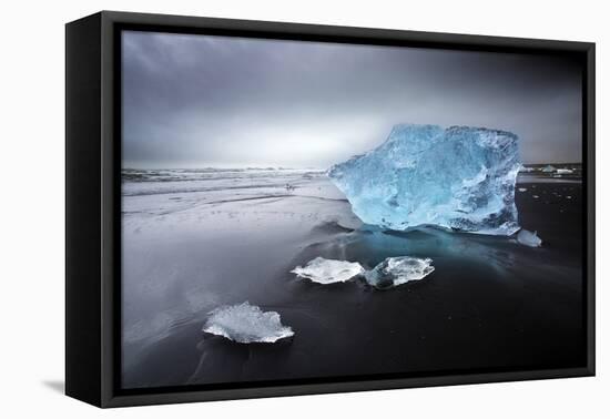 Jokulsa Beach on a Stormy Day-Lee Frost-Framed Premier Image Canvas