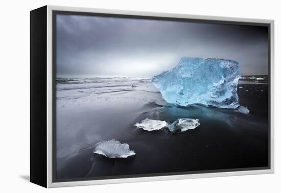 Jokulsa Beach on a Stormy Day-Lee Frost-Framed Premier Image Canvas