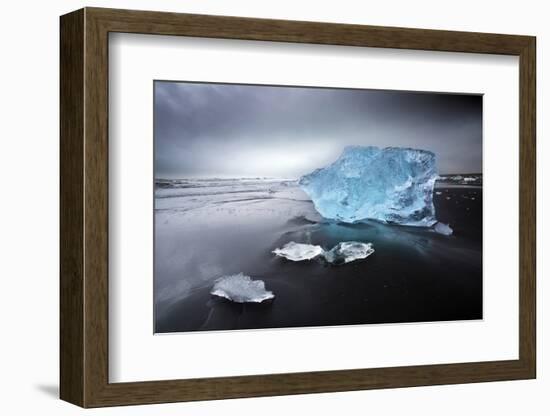 Jokulsa Beach on a Stormy Day-Lee Frost-Framed Photographic Print